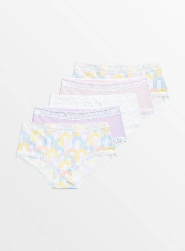 Pink Rainbow Shorts 5 Pack 8-9 years